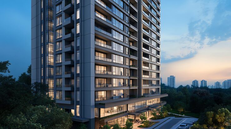 Illustrative render of Navin's Hanging Gardens, Valasaravakkam, Chennai