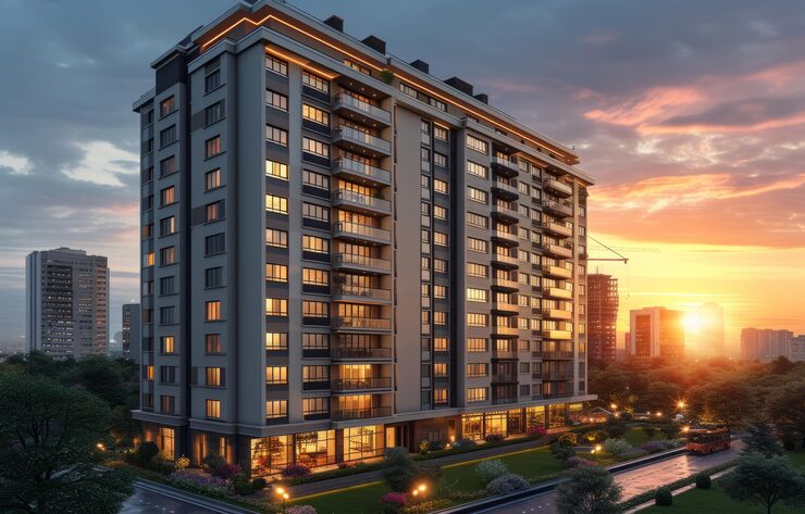 Illustrative render of residential towers in Chennai