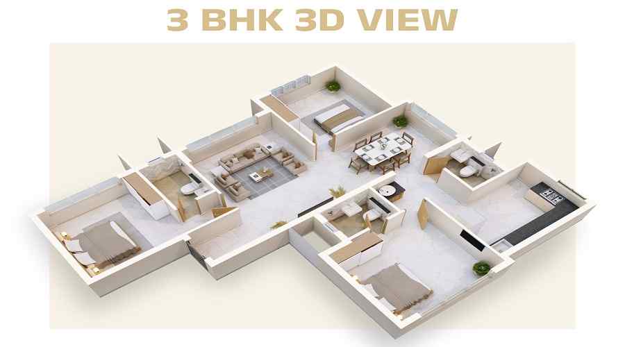 Prestige Perumbakkam 2 BHK Floor Plan