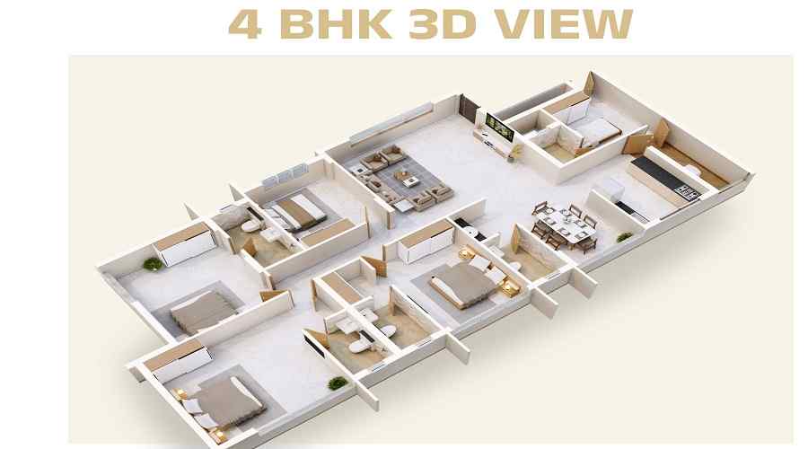 Prestige Perumbakkam 3 BHK Floor Plan